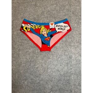 DC Comics Supergirl Comic Panty Red Blue Hipster Underwear Medium 6 NWT
